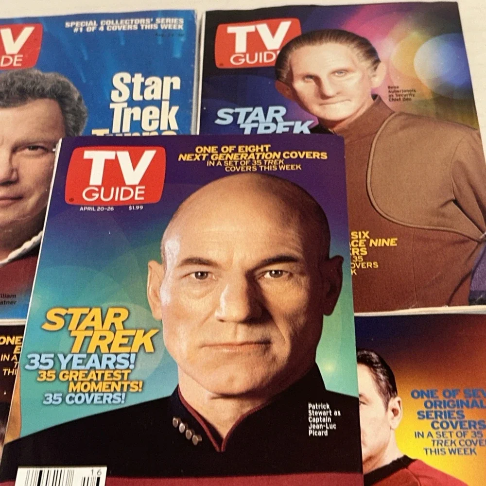 TV Guide Magazines Star Trek‎ Lot Set Of 5 1990's  Star Trek TNG Voyager